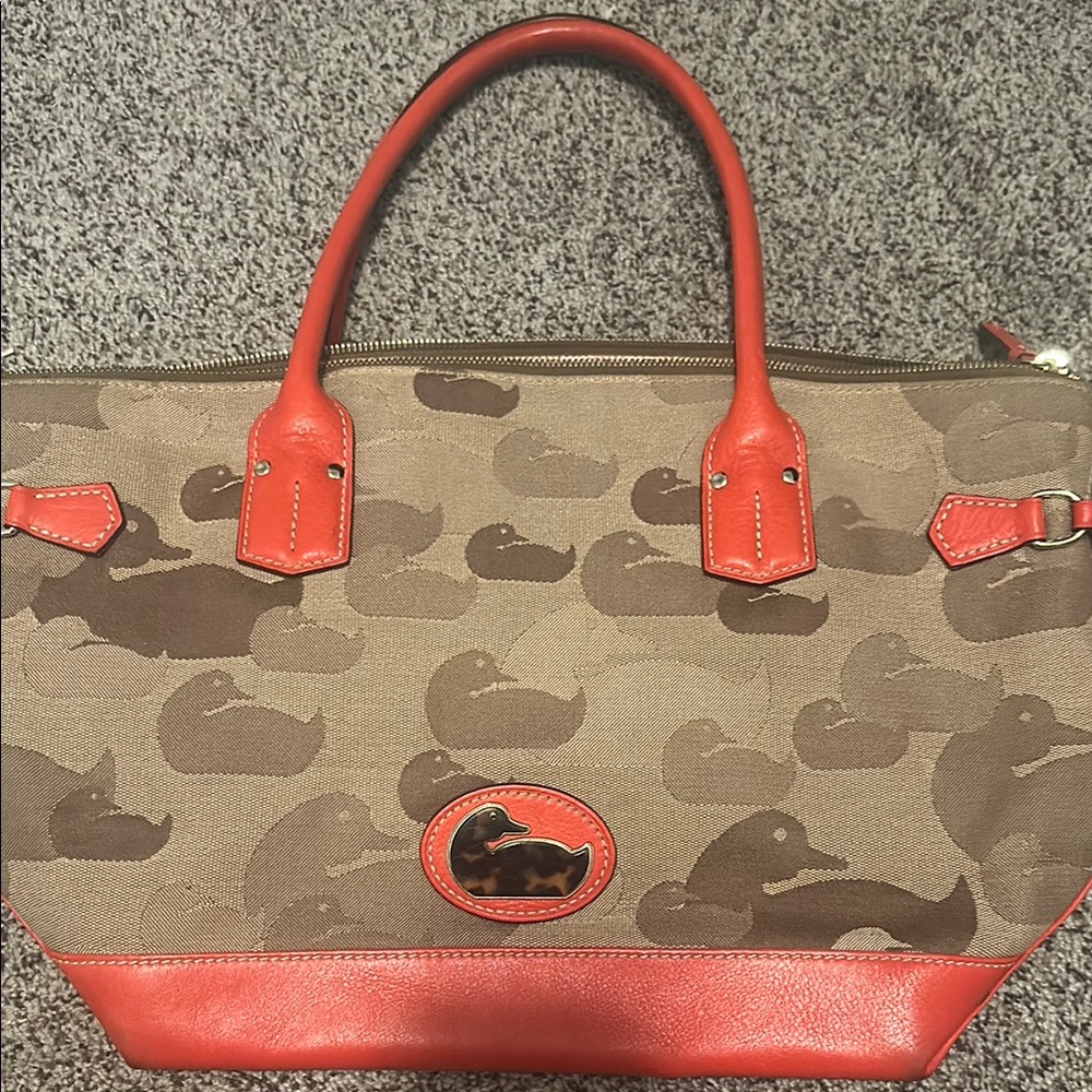 Dooney & Bourke Brown and Orange Tote Bag
